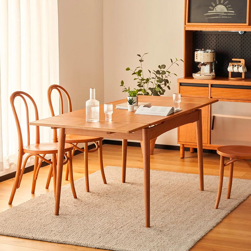 Wooden extendable dining table