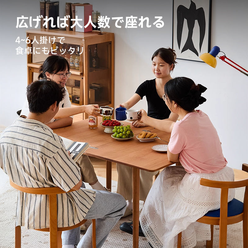 Cherry wood natural wood folding table