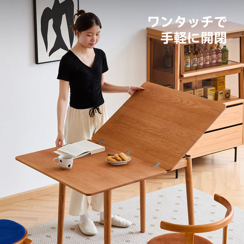 Cherry wood natural wood folding table