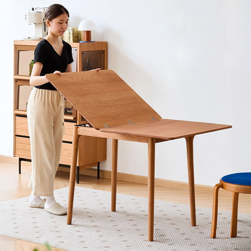 Cherry wood natural wood folding table