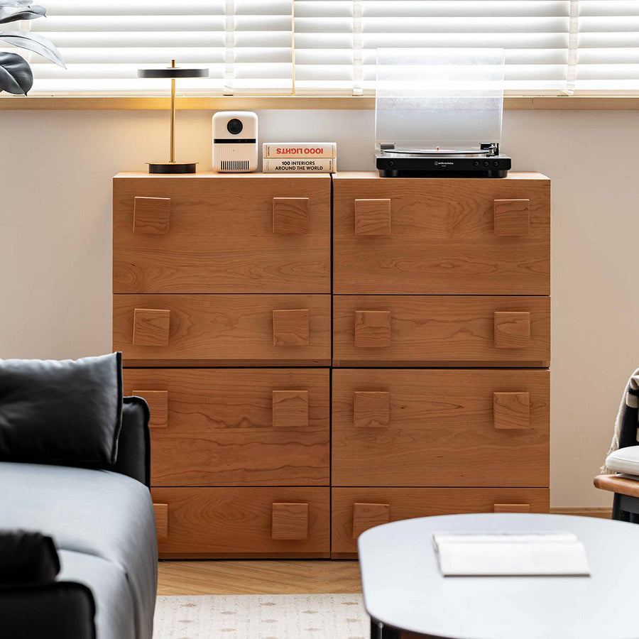 Cherry wood wooden sectional cabinet