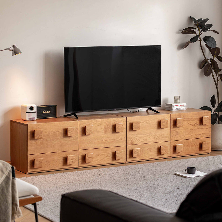 Cherry wood wooden sectional cabinet