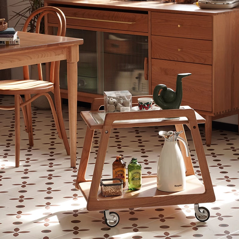 Cherry wood mini wagon