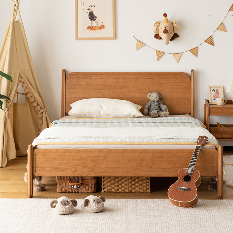 Cherry wood simple wooden bed for kids