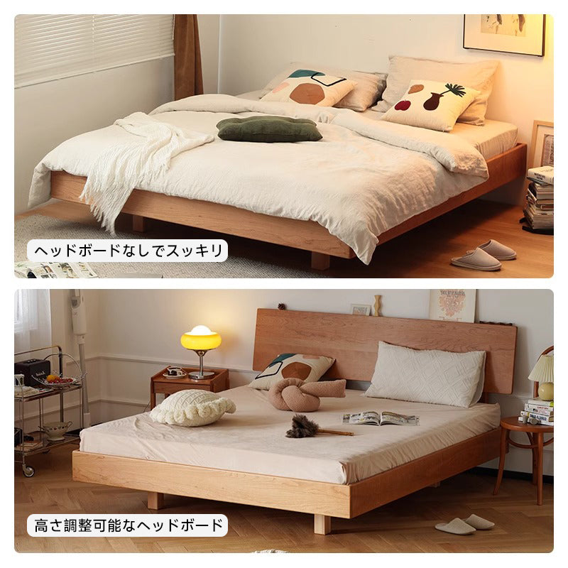 Cherry wood simple wooden bed for kids