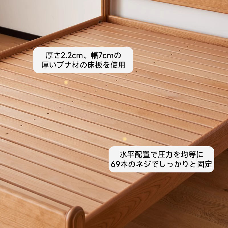 Cherry wood simple wooden bed for kids