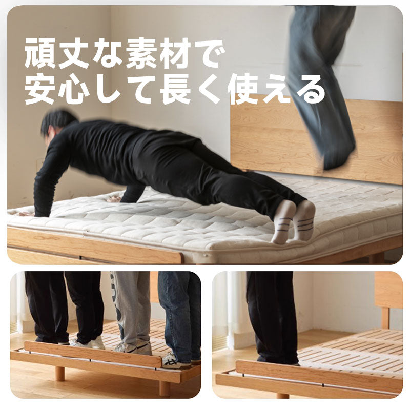 Cherry wood wooden corner fit bed