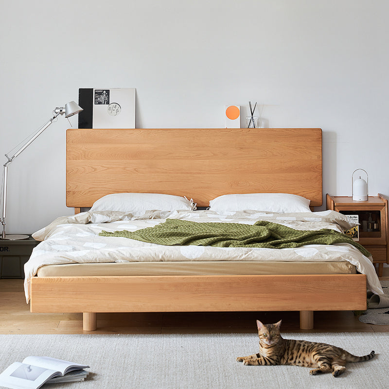 Cherry wood modular wooden bed