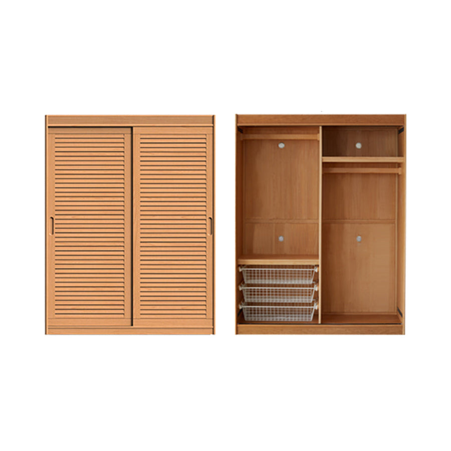 Cherry wood compact wooden closet