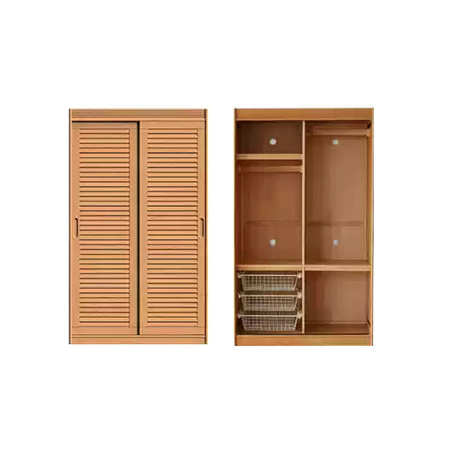 Cherry wood compact wooden closet