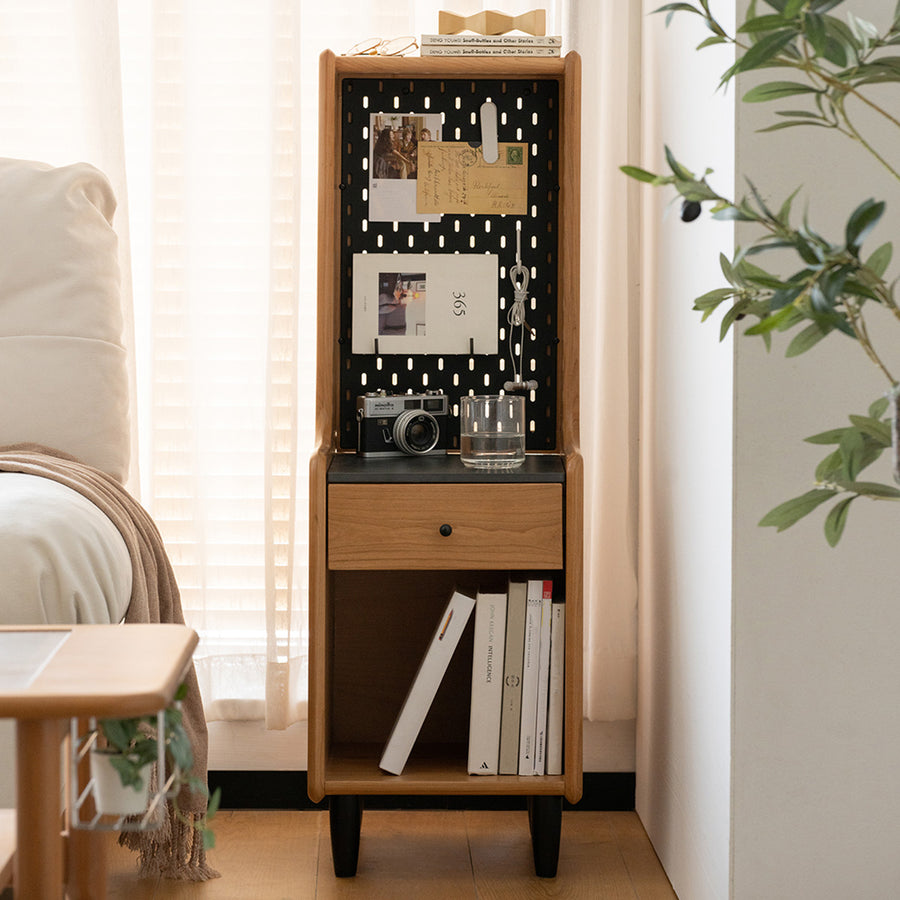 Cherry wood Night table with perforated board