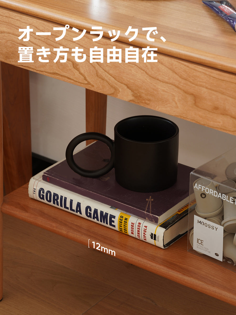 Cherry wood nightstand with drawers