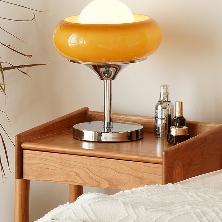 Cherry wood nightstand with drawers