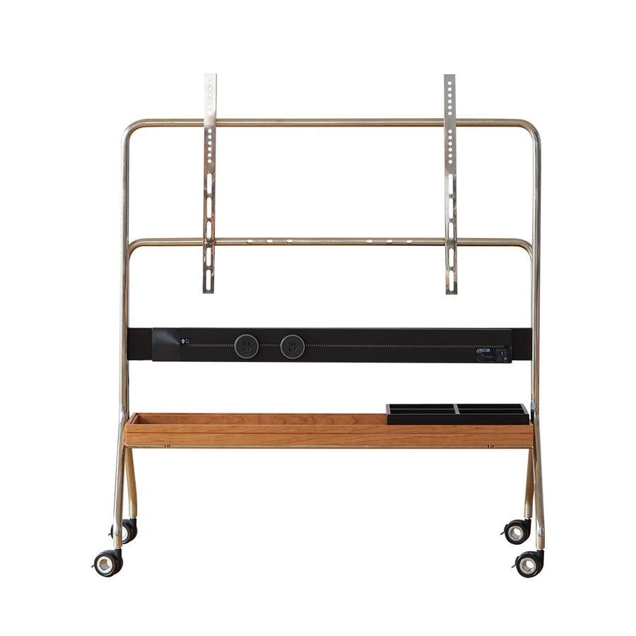 Cherry wood adjustable TV stand