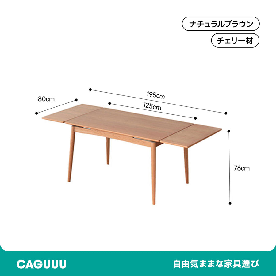 Wooden extendable dining table