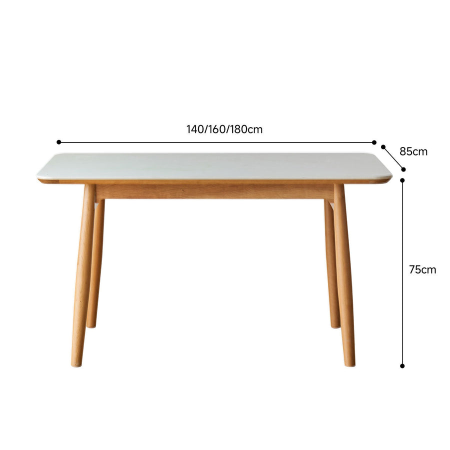 Luxury ceramic rounded corner dining table