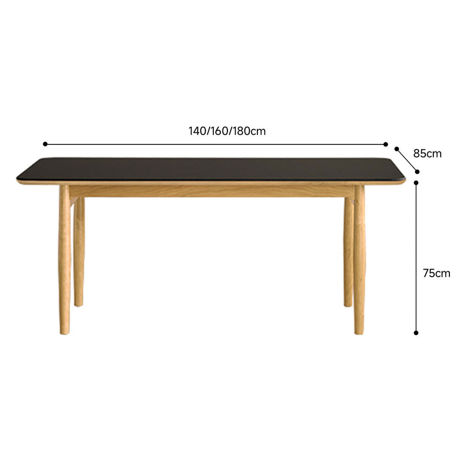 Luxury ceramic rounded corner dining table