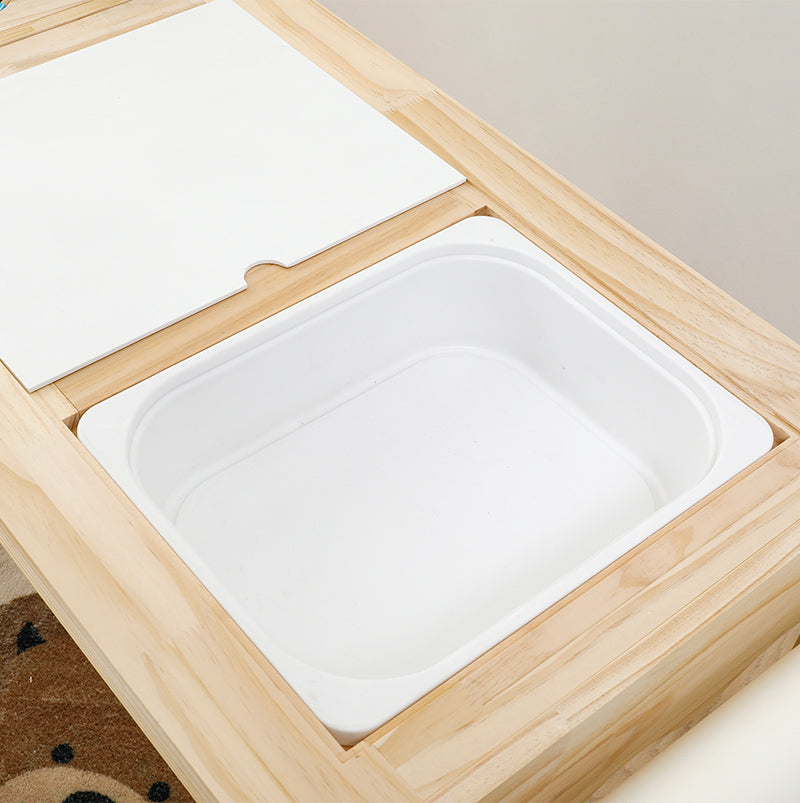 Height-adjustable drawing table and chair with storage