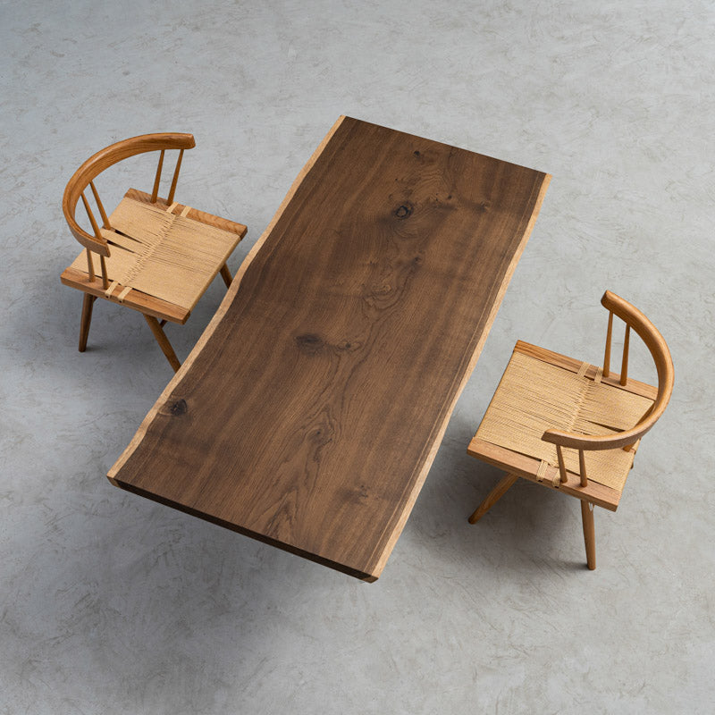 Modern white oak solid board table top