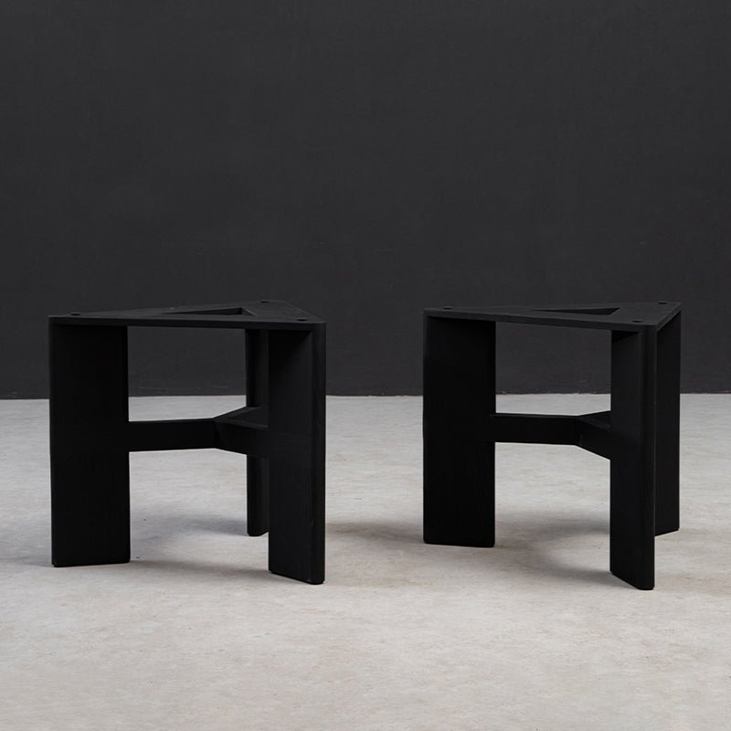 Wooden triangular design table legs