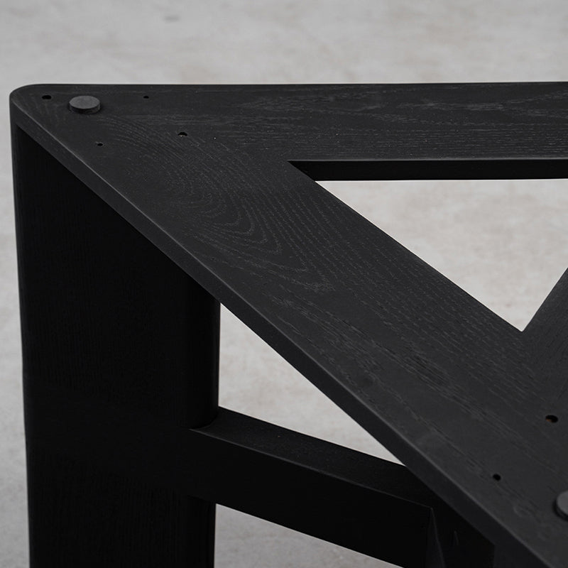 Wooden triangular design table legs