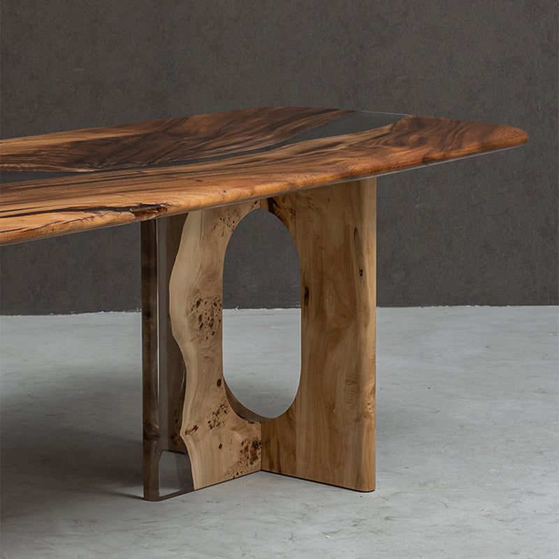 Natural wood clear table legs