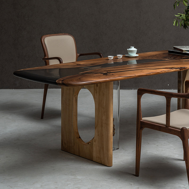 Natural wood clear table legs
