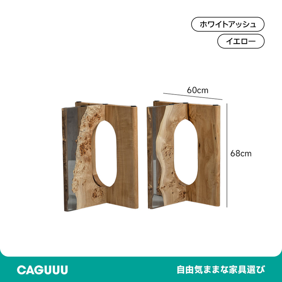 Natural wood clear table legs