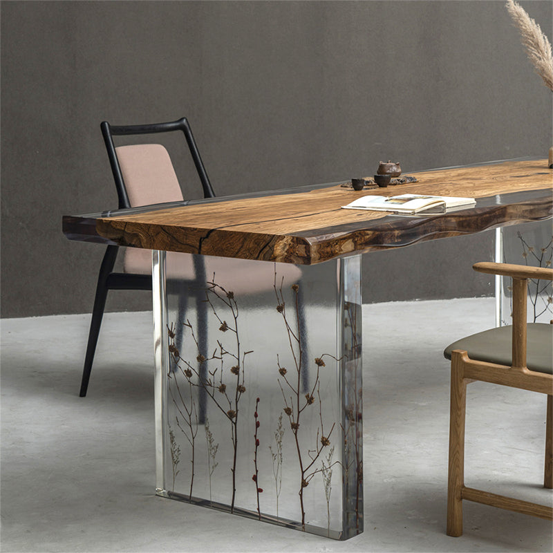Dried Flower Clear Table Legs