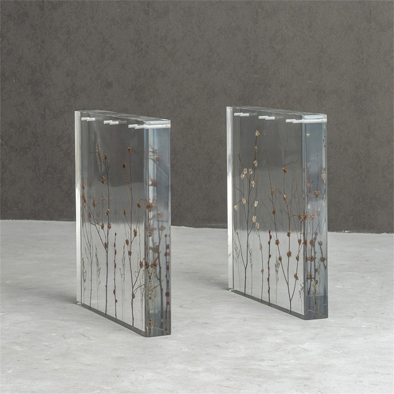 Dried Flower Clear Table Legs