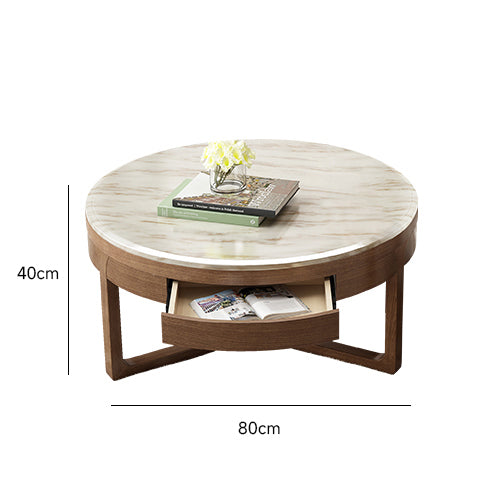 Marble Scandinavian style round table
