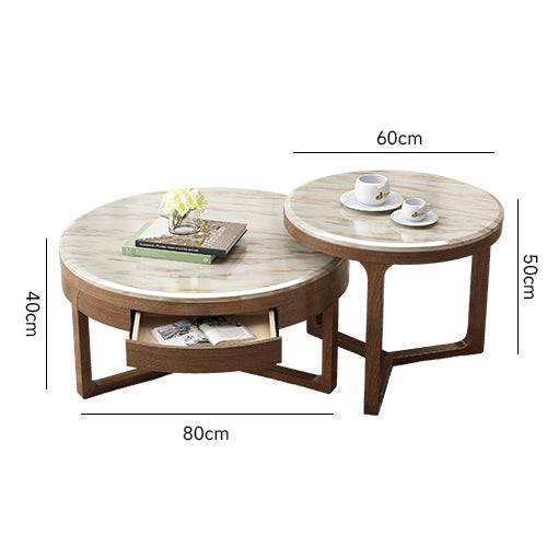 Marble Scandinavian style round table