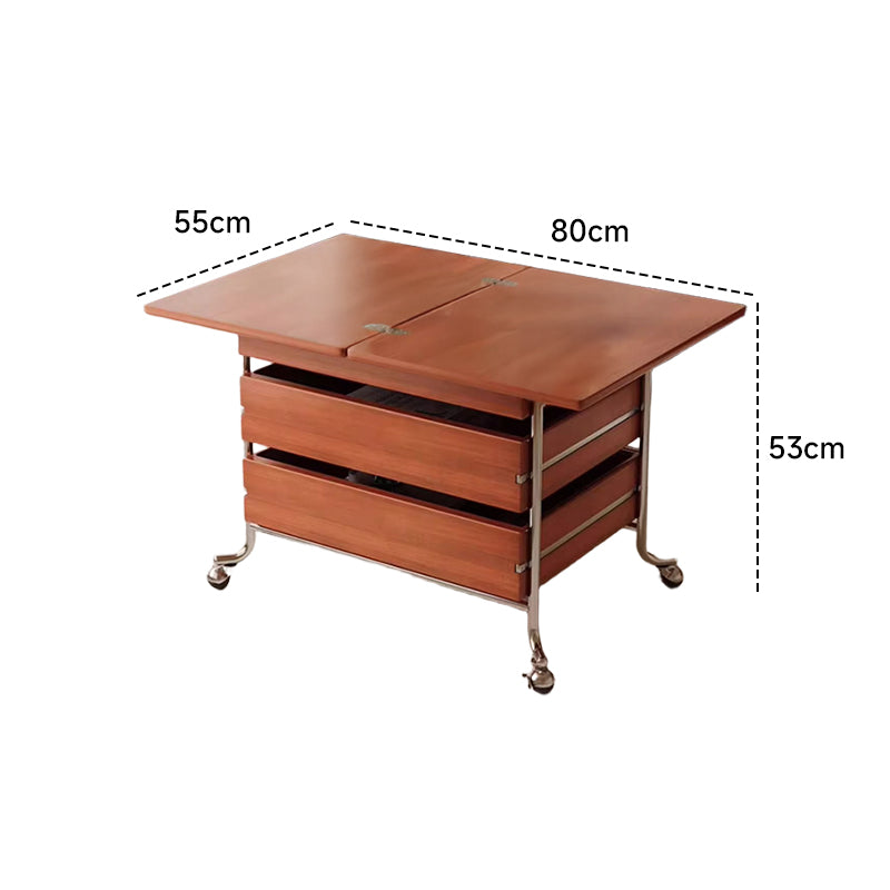 Double drawer tea table