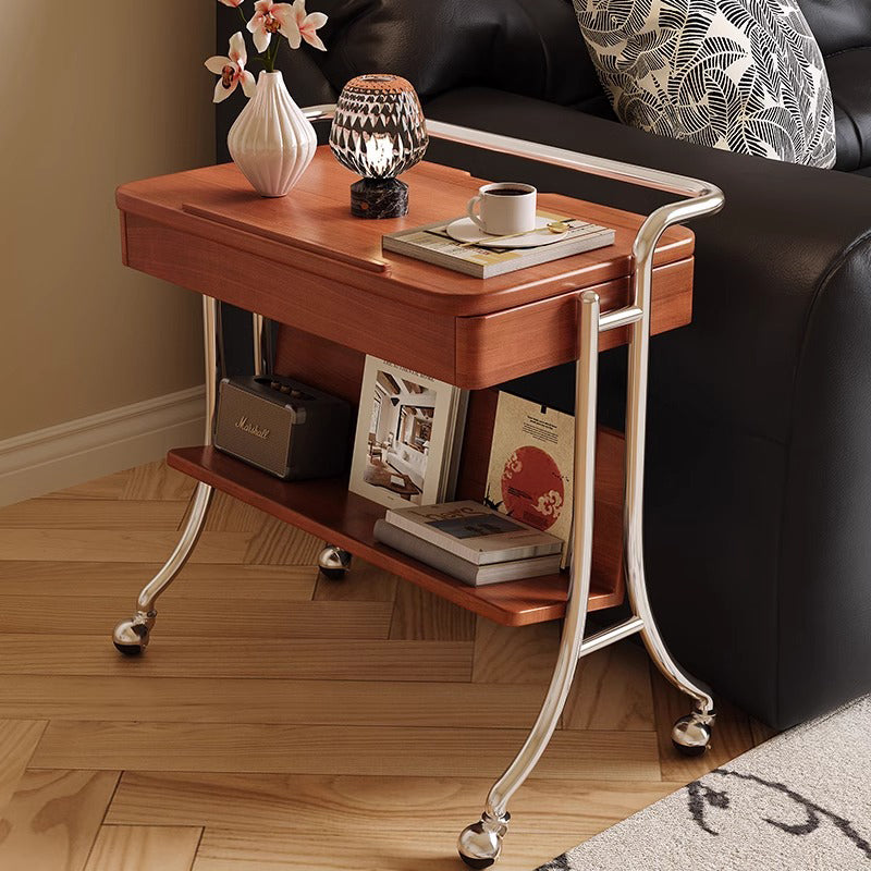 Movable compact tea table