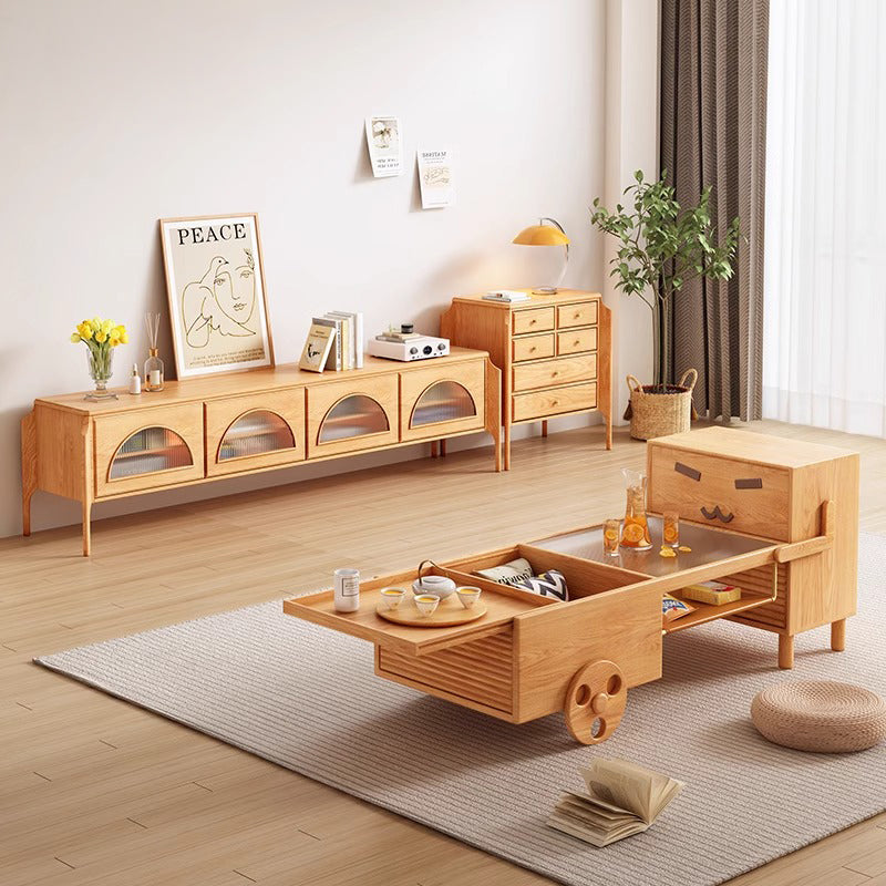 Natural Wood Sideboard