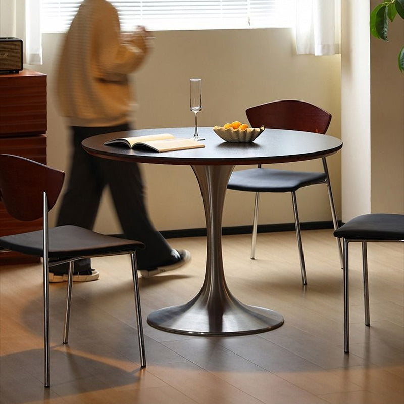 Boxwood ceramic one-legged round table