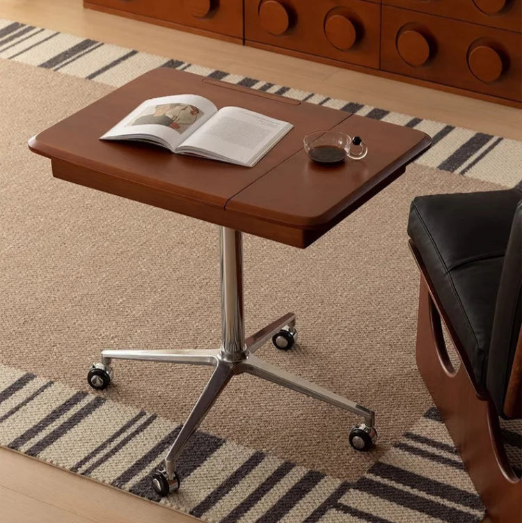 Boxwood compact desk with casters