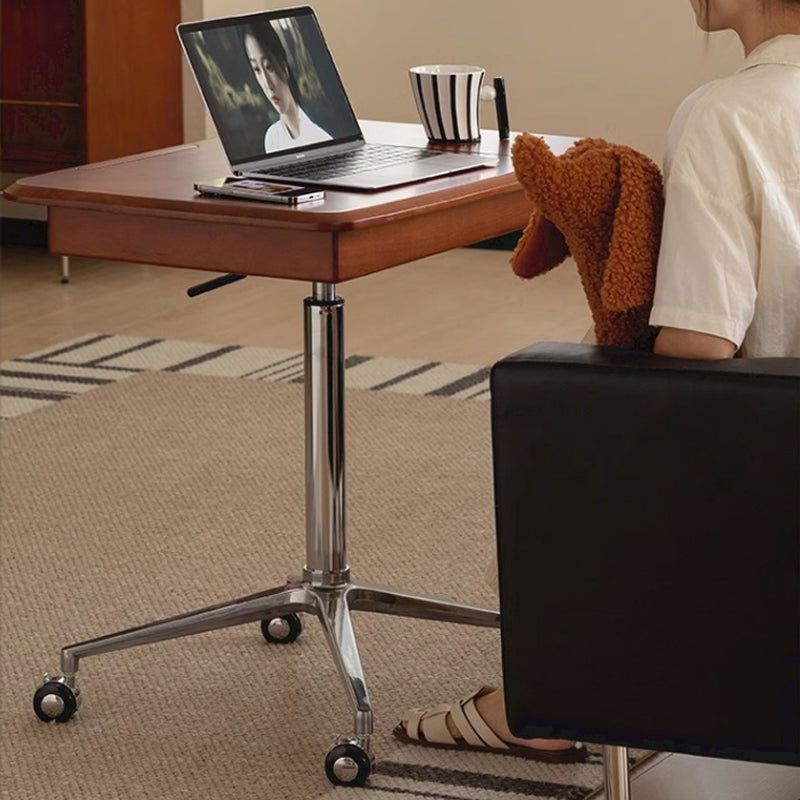 Boxwood compact desk with casters
