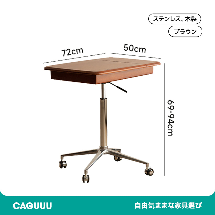 Boxwood compact desk with casters