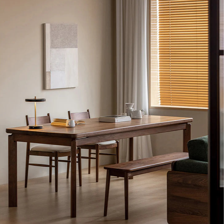 Walnut wood natural wood wide table