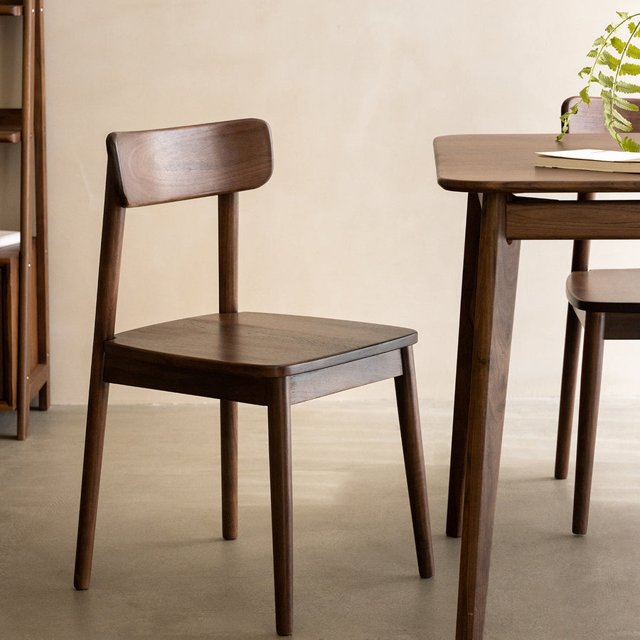 Walnut Classic Wood Dining Chair