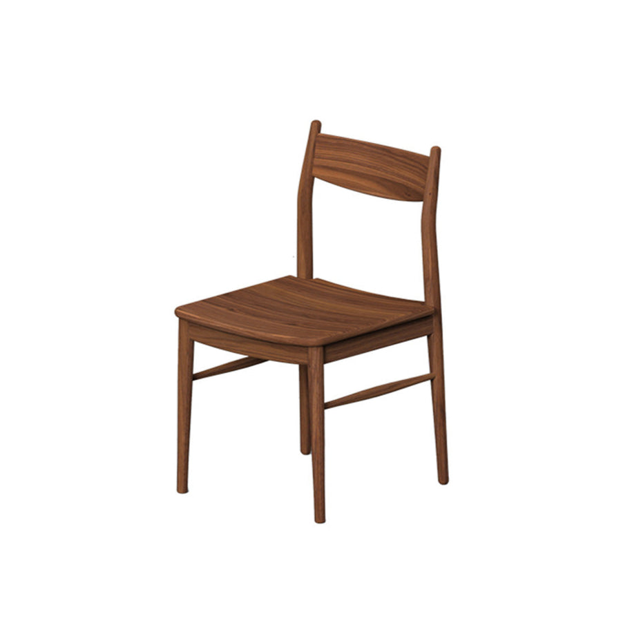 Walnut wood basic dining chair