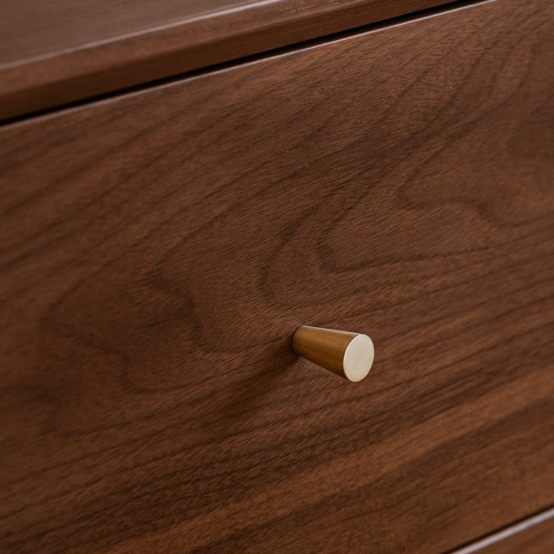 Walnut material Scandinavian style wooden 9 compartment cabinet