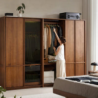 ウォールナット　クローゼット CAGUUU(カグー) ウォールナット材 拡張式大型クローゼット