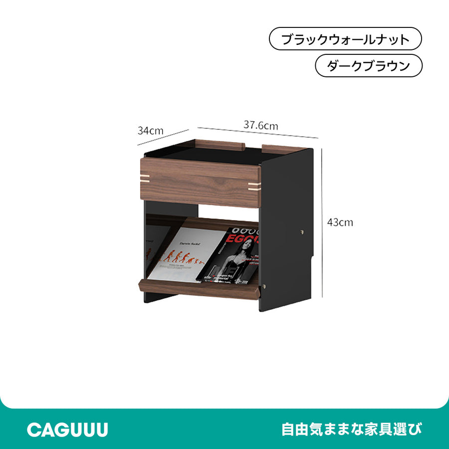 Walnut wood floating design night table