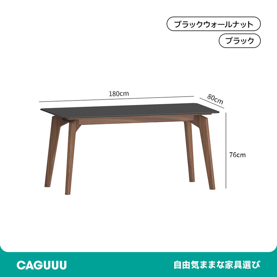 Walnut wood ceramic dining table