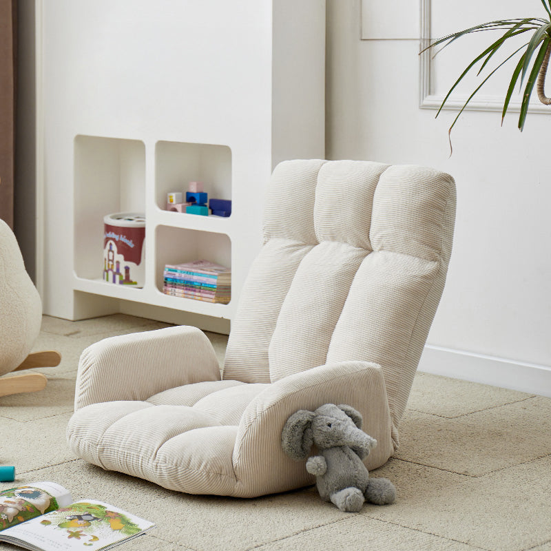 High-back reclining single sofa with armrests