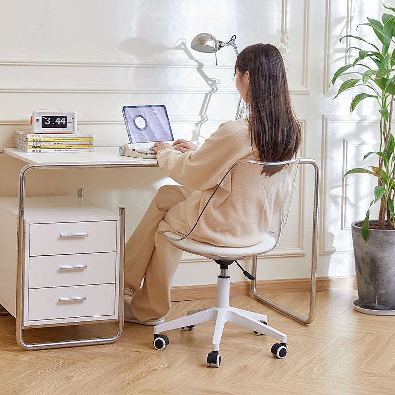 Swivel clear office chair