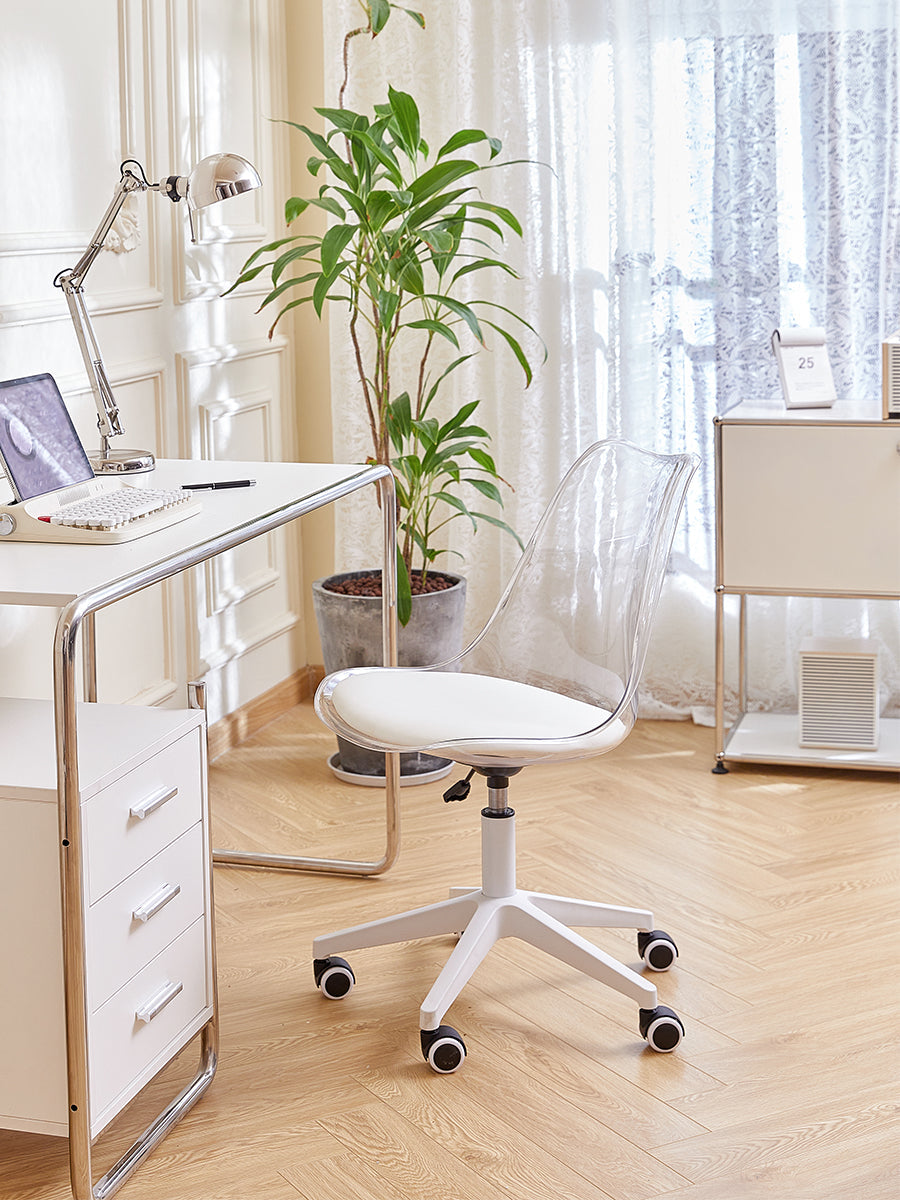 Swivel clear office chair