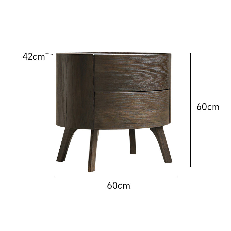 Natural wood bedside table